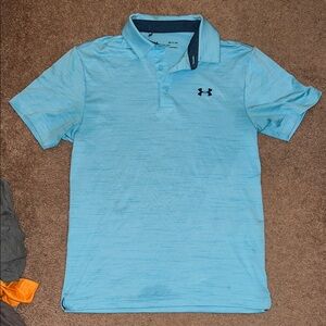Under Armour HeatGear Polo Shirt Men’s Small Light Blue – New Without Tags